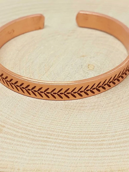 Motifli Bakır Bileklik (52538) - Resim 2