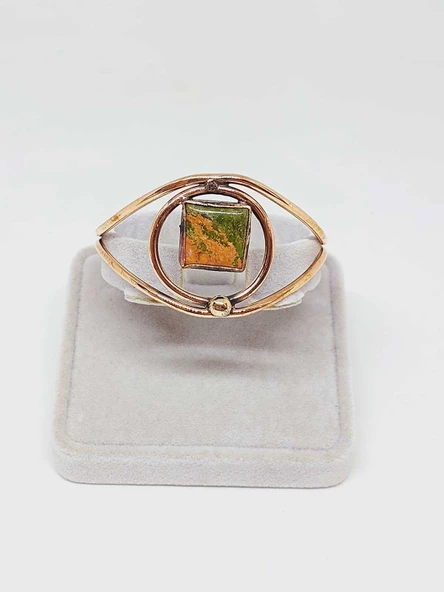 Unakit Taşı Motifli Bakır Bileklik (52536) - Resim 2