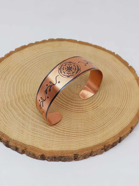 Sembollü Bakır Bileklik (52642) - Resim 3