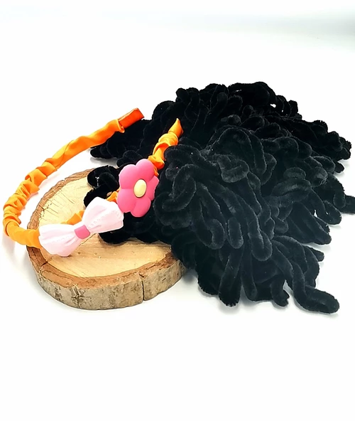 Renkli Desenli Taç Toka Bandana Set ürün görseli 1