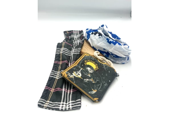 Renkli Desenli Taç Toka Bandana Set