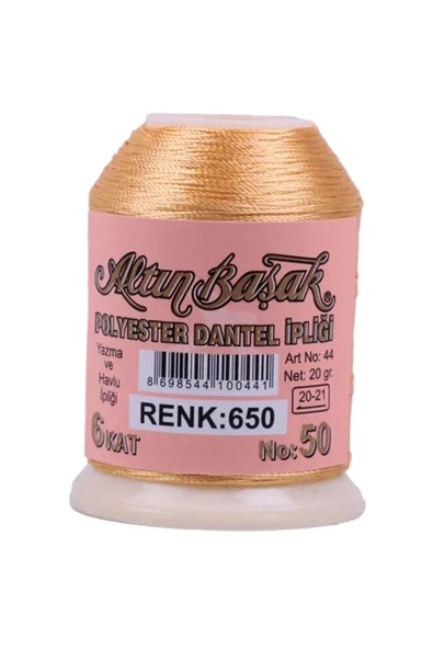 3 Adet Altınbaşak Oya ve Dantel İpi 20 gr - Royaleks - No: 650 - 3