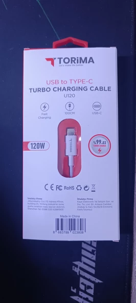 120wat turbo şarj kablosu - 2