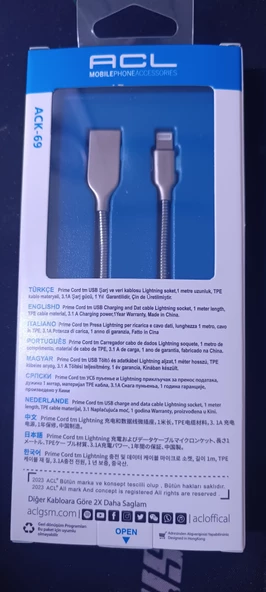 Çelik sprall Telefon şarj kablosu - 4