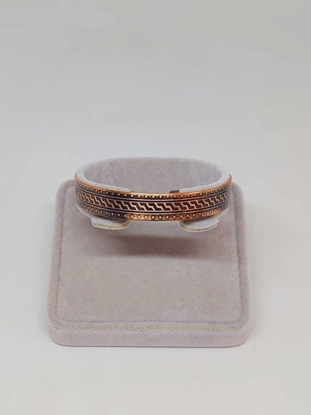 Motifli Bakır Bileklik (52698) - Resim 2