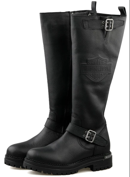Harley Davidson 026Z100027 Trouble Deri Kadın Çizme - Resim 9