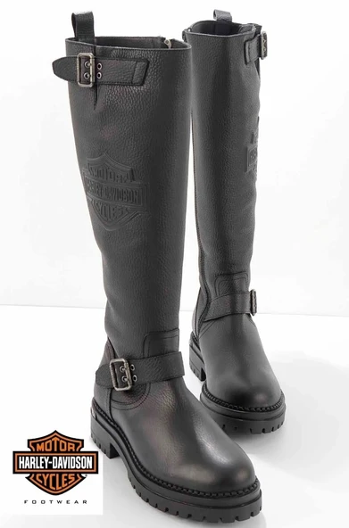 Harley Davidson 026Z100027 Trouble Deri Kadın Çizme - Resim 2