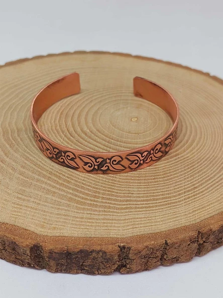 Motifli Bakır Bileklik (52692) - Resim 4