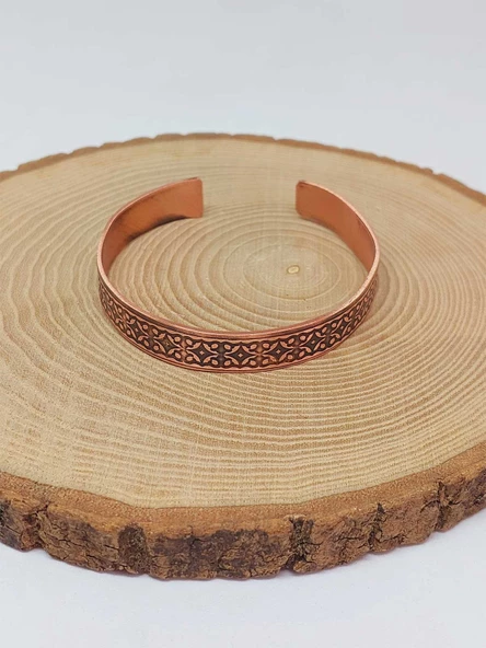 Motifli Bakır Bileklik (52690) - Resim 4