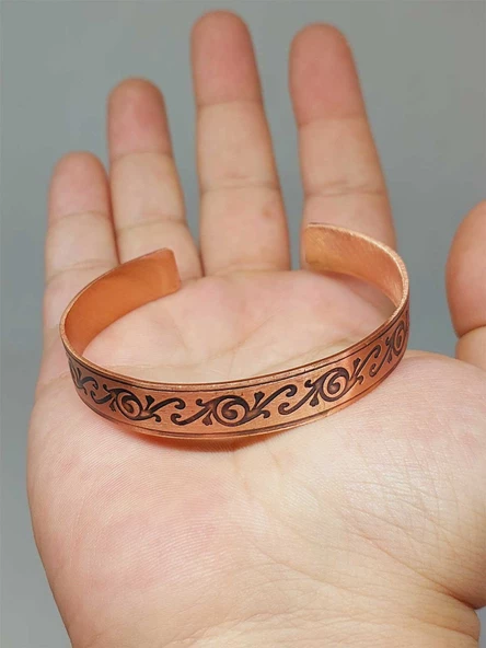Motifli Bakır Bileklik (52688) - Resim 3