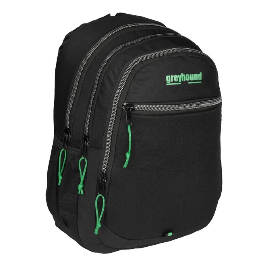 ortaokul lise Siyah Su Geçirmez Astarlı Kumaş Sırt Çantası 4 bölmeli ürün görseli 1