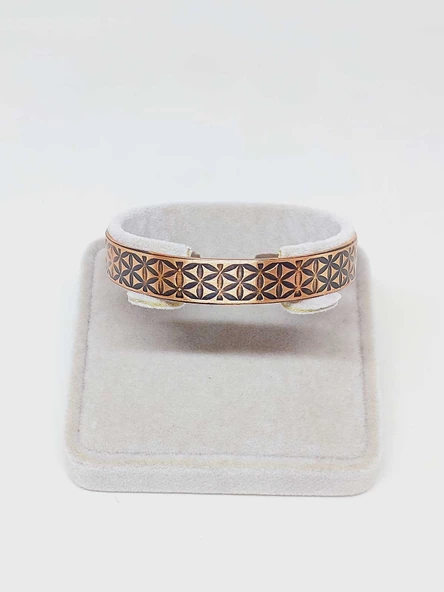 Motifli Bakır Bileklik (52682) - Resim 2