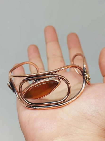 Akik Taşlı Motifli Bakır Bileklik (52670) ürün görseli