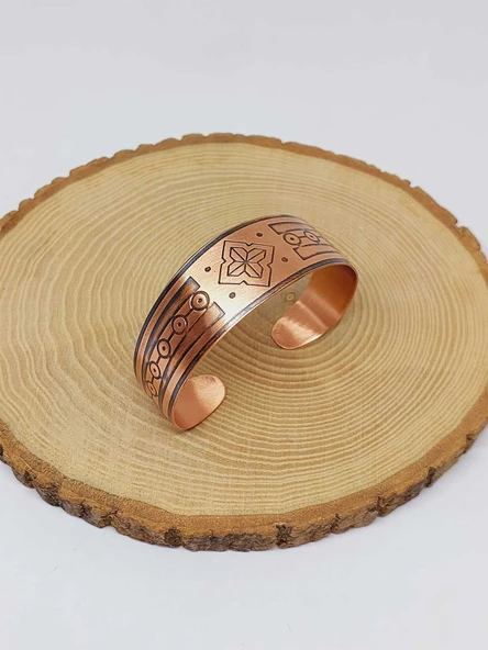 Sembollü Bakır Bileklik (52662) - Resim 3