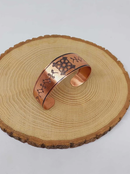 Sembollü Bakır Bileklik (52660) - Resim 3