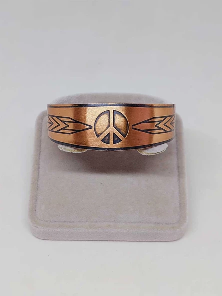 Barış Sembollü Bakır Bileklik (52654) - Resim 2