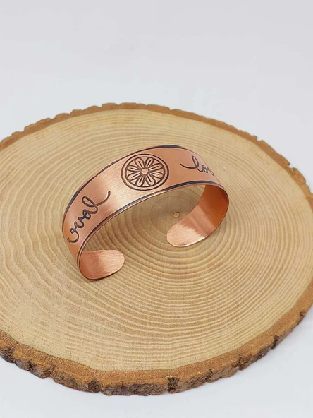 Çiçek Sembollü Bakır Bileklik (52650) - Resim 3