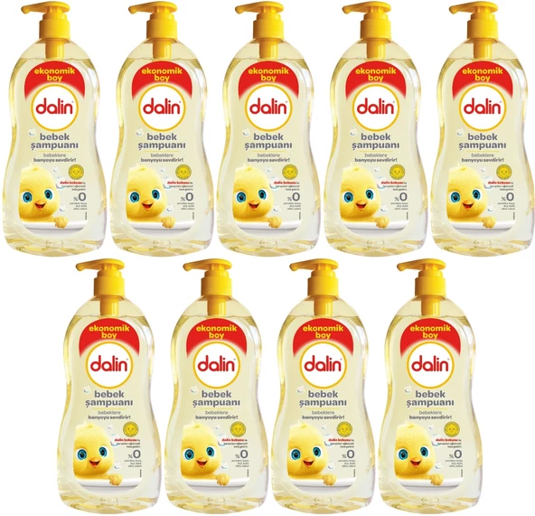 Dalin Bebek Şampuanı 900ML Klasik Pompalı (9 Lu Set)