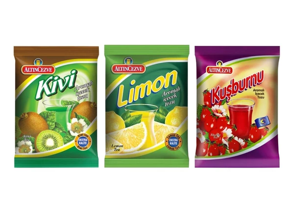 Altıncezve 3lü Paket Kivi Limon Kuşburnu 250 Gr İçecek Tozu