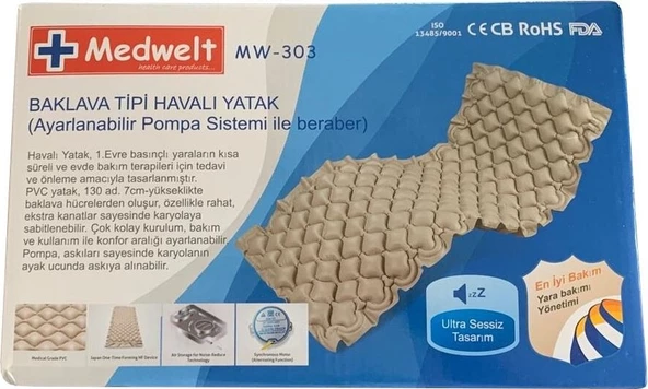 Medwelt Baklava Tipi Havalı Yatak