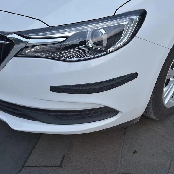 OTO MOTTO Esnek Tampon Koruma Bandı Tampon Kapı Koruyucu Şerit Yumuşak Bant 2 Li Paket Siyah Karbon - 2