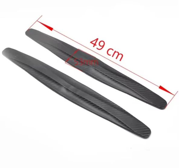 OTO MOTTO Esnek Tampon Koruma Bandı Tampon Kapı Koruyucu Şerit Yumuşak Bant 2 Li Paket Siyah Karbon - 7