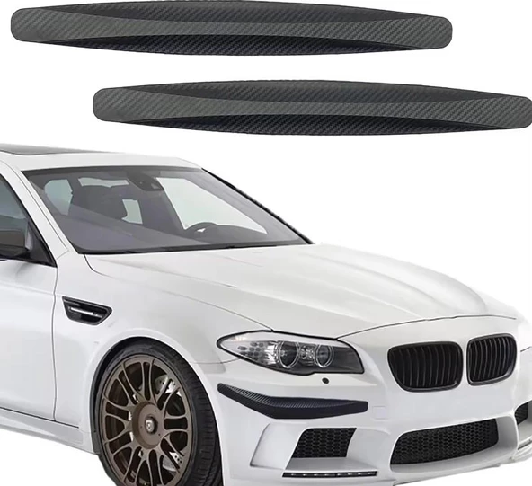 OTO MOTTO Esnek Tampon Koruma Bandı Tampon Kapı Koruyucu Şerit Yumuşak Bant 2 Li Paket Siyah Karbon - 6