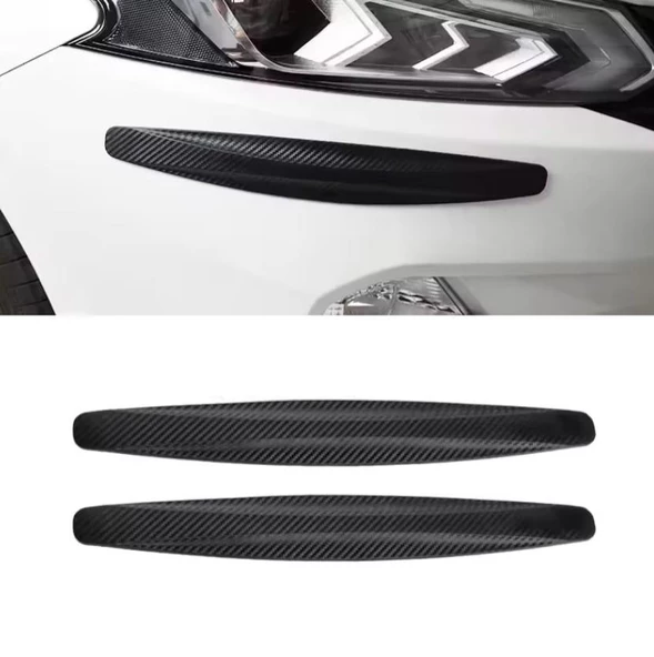 OTO MOTTO Esnek Tampon Koruma Bandı Tampon Kapı Koruyucu Şerit Yumuşak Bant 2 Li Paket Siyah Karbon - 5