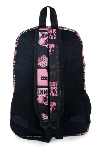 4'lü Set Blackpink K-Pop Desenli Sırt Çantası Kalemlik Makyaj Çantası Büyük Boy Makyaj Çantası - 3