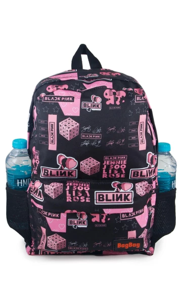 4'lü Set Blackpink K-Pop Desenli Sırt Çantası Kalemlik Makyaj Çantası Büyük Boy Makyaj Çantası - 2