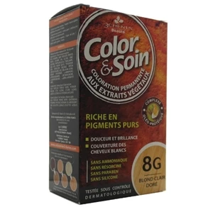 Color and Soin Tamamen Bitkisel Organik Saç Boyası 8G Açık Bakır Sarısı
