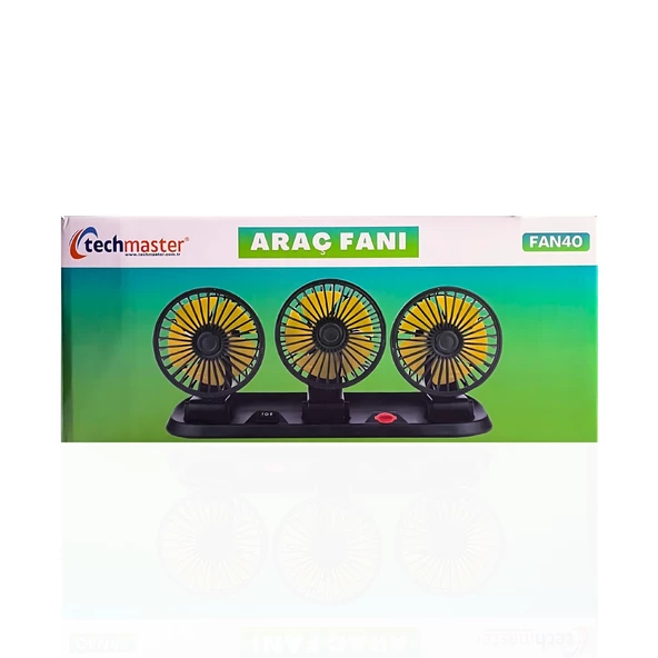 Araç Araba Otomobil 3 lü Vantilatör Fan Pervane Soğutucu 12V FAN40 - 5