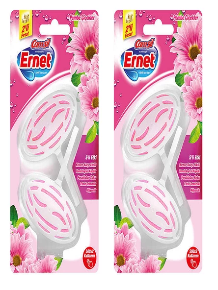 ERNET KLOZET BLOK WC SÜPER PEMPE ÇİÇEKLER 2X40 GR. 2'Lİ SET