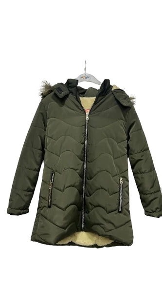 uğurböceğiçocuk Pink Tüylü Kapüşonlu Mont 3251 - 8