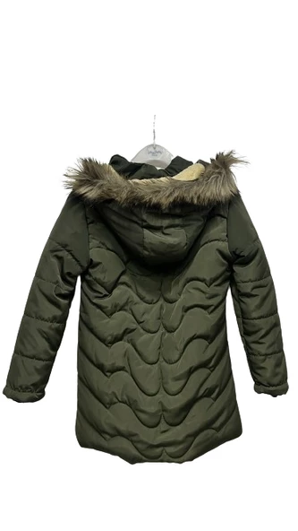uğurböceğiçocuk Pink Tüylü Kapüşonlu Mont 3251 - 6