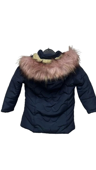 uğurböceğiçocuk Pink Tüylü Kapüşonlu Mont 3251 - 4