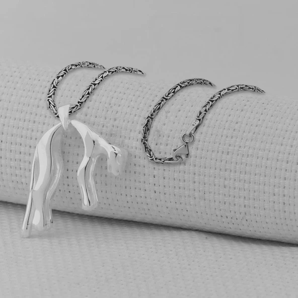 Puma 925 Ayar Erkek Gümüş Kolye - Resim 2