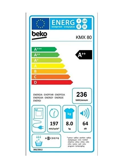 Beko KMX 80 8 kg Çamaşır Kurutma Makinesi - 4
