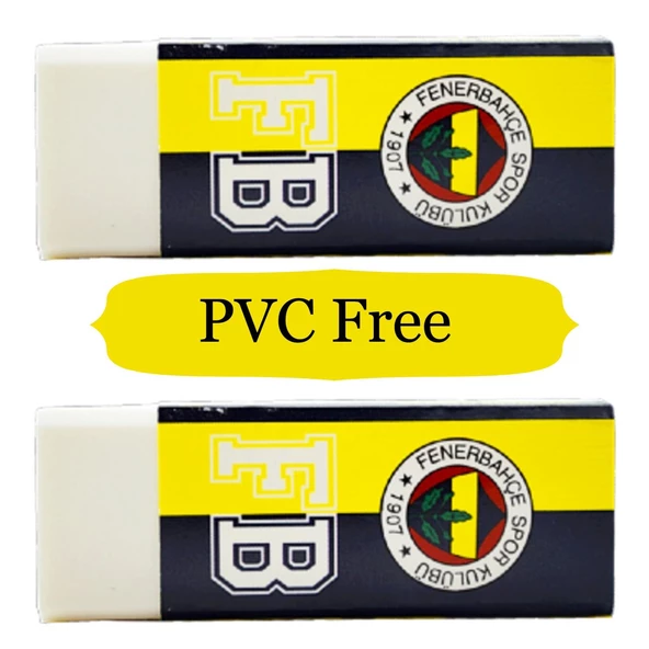 Fenerbahçe No:20 PVC Free Büyük Boy Beyaz Silgi 10 Adet - 2