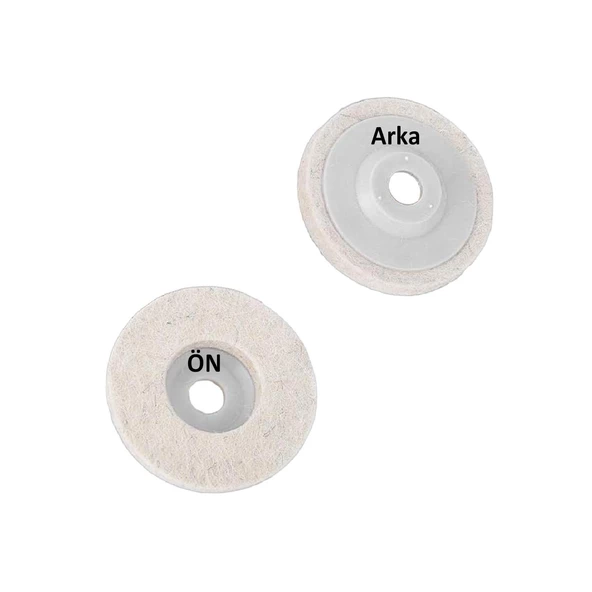 Plastik Tabanlı Sert Polisaj Matkap Keçesi DTA043 Finisaj Parlatma Çizik Pasta Cila 115 mm 2'li Set - 6