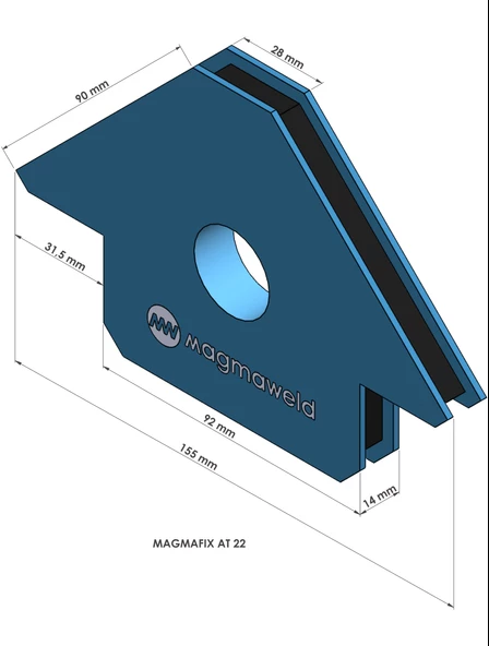 Magmaweld Magmafıx At-22 Manyetik Kaynak Gönyesi - 22 Kg - 2