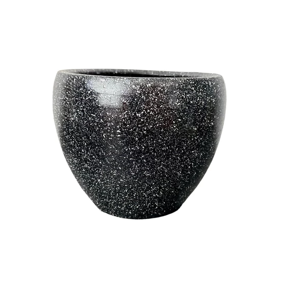 Bitki Tasarımı Siyah Granit Toprak Saksı Saksılık Salon Çiçeklik - 15 CM - 8