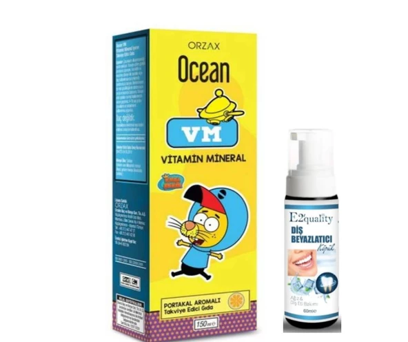 Orzax Ocean Vitamin Mineral - Portakal Aromalı 150ml - Diş Beyazlatıcı Köpük Hediye