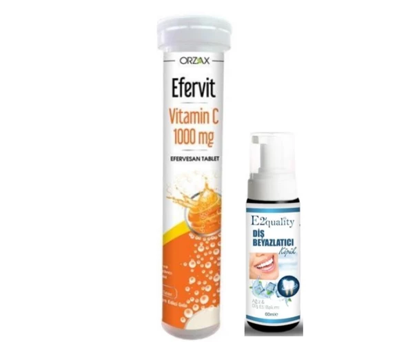 Orzax Efervit Vitamin C 1000mg 20 Tablet - Diş Beyazlatıcı Köpük Hediye