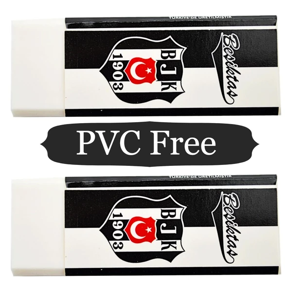 Beşiktaş No:20 PVC Free Büyük Boy Beyaz Silgi 3 Adet - 2