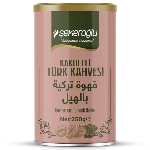 Şekeroğlu Kakuleli Türk Kahvesi 250 Gr Silindir Kutu