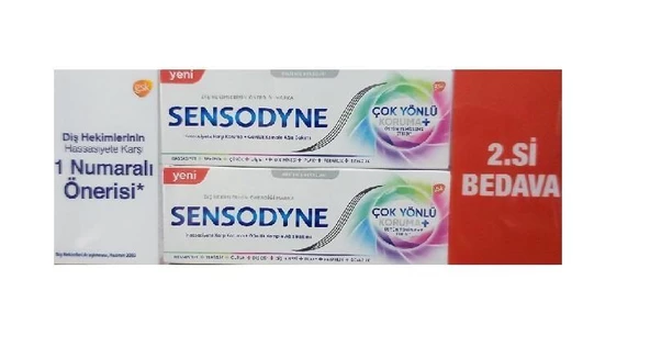 Sensodyne Çok Yönlü Koruma Gelişmiş Beyazlık 50 ml 2'li