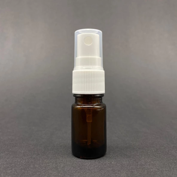 5 Ml Amber Cam Şişe Beyaz Spreyli  ,  5Cc Kahverengi Spreyli Boş Şişe x 6 Adet - Resim 2