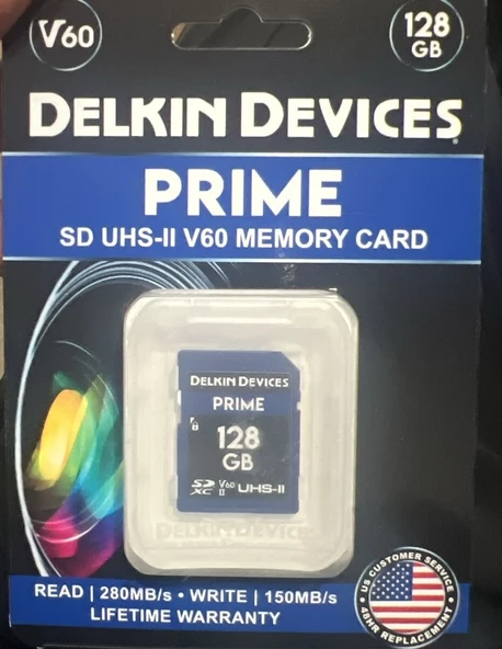 Delkin Devices 128GB Prime UHS-II SDXC (V60) Hafıza Kartı