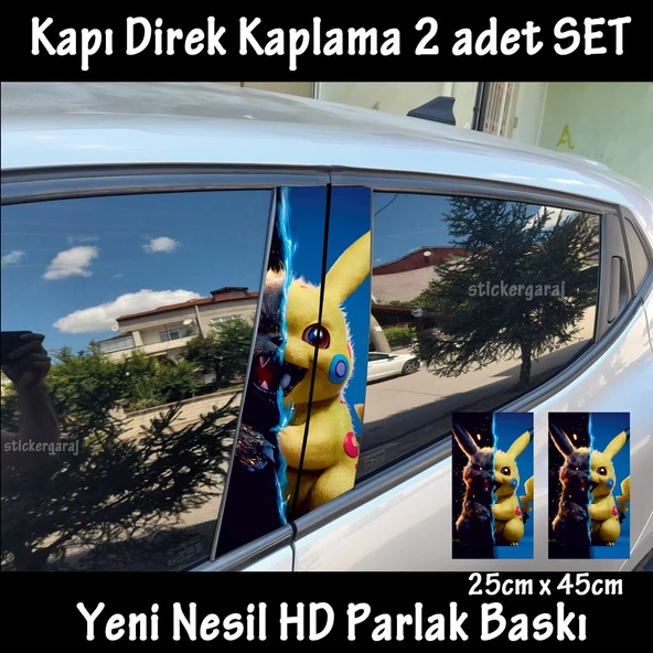 yaratık canavar oto kapı sticker 2li sağ sol kapı direk için folyo kaplama - tuning modifiye görünüm